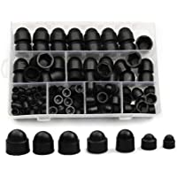 WhyTin 145 tuercas de bellota negras M4 M5 M6 M8 M10 M12 Tapa de protección de plástico negro